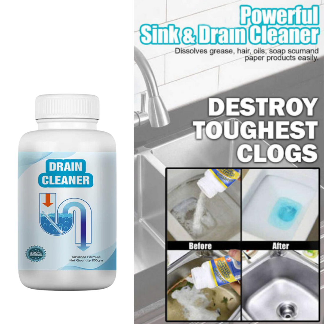 FlowFix Drain Cleaner Powder